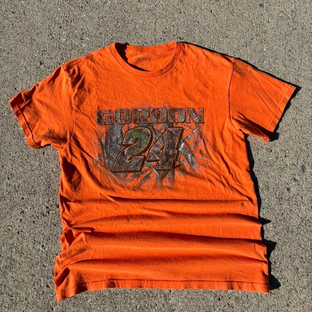 Vintage Orange NASCAR Jeff Gordon Racing Tee Shirt